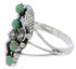 Turquoise And Sterling Silver Flower Ring Size 8-1/4 EX45259